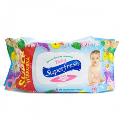 Салфетки влажные, Superfresh (Суперфреш) 120 шт для детей и мам