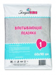 Пеленки впитывающие, ЭлараКидс р. 60смх90см №1 Эконом