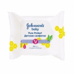 Салфетки влажные, Johnson's (Джонсонс) №25 Пьюр протект