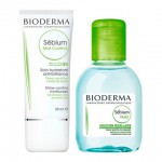 Набор, Bioderma (Биодерма) 30 мл + 100 мл Себиум крем мат контроль + мицеллярная вода Н2О